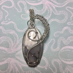 Beautiful Dendrite Wrapped in Sterling Plated Wire